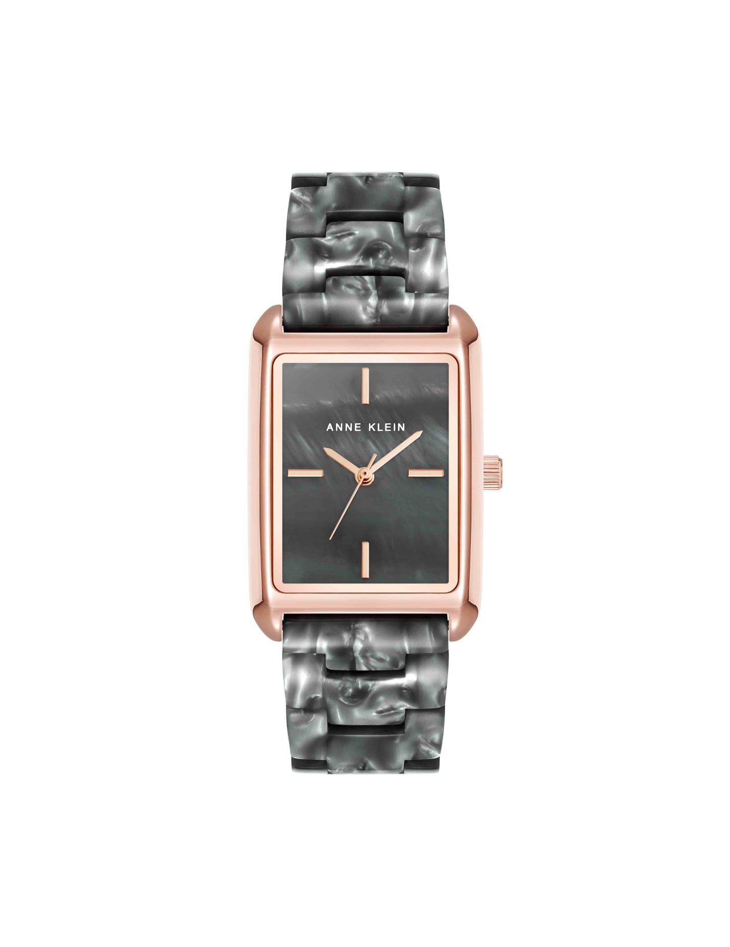 Delicate Rectangular Acetate Link Bracelet Watch