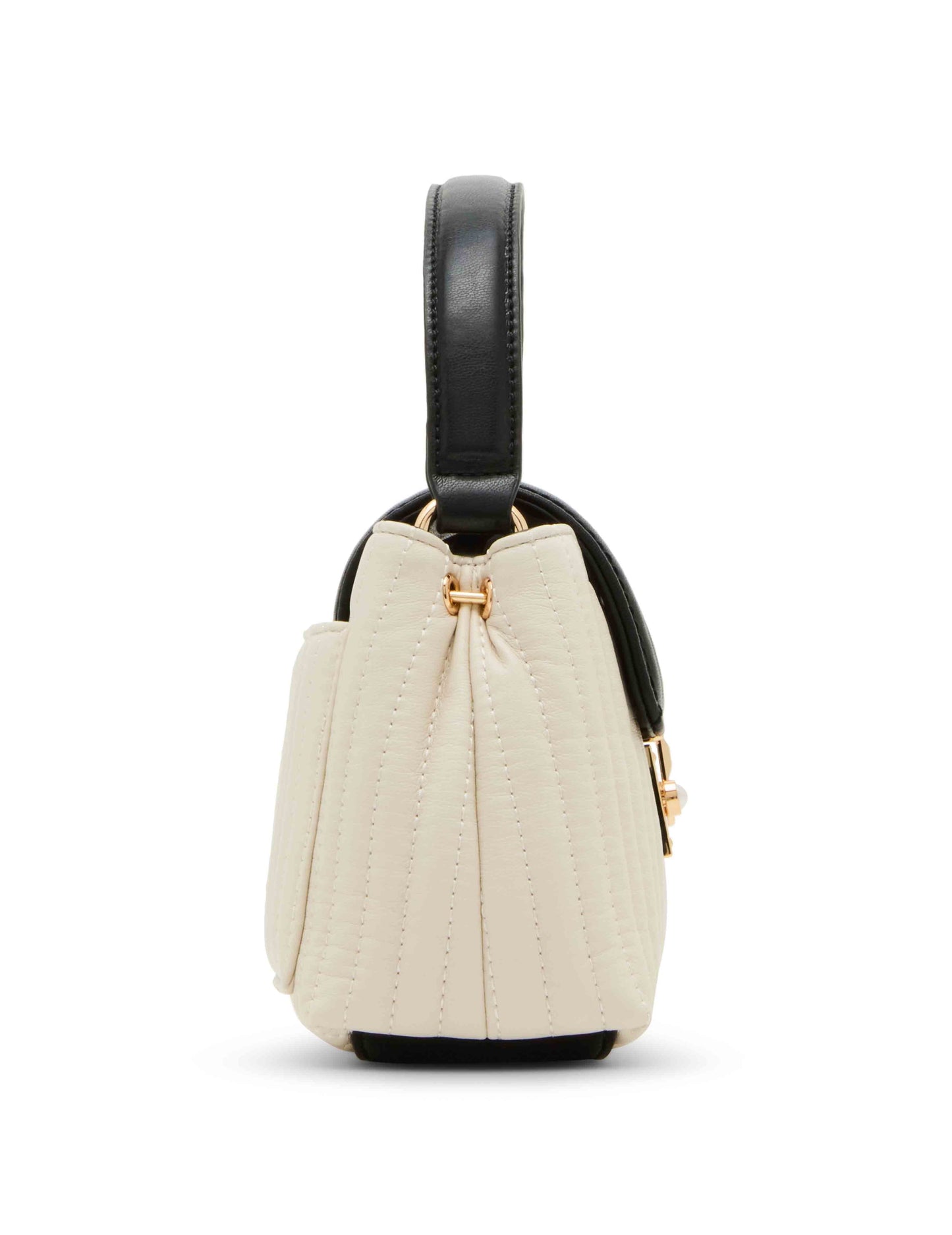 Colorblocked Small Satchel With Mirror And Detachable Strap