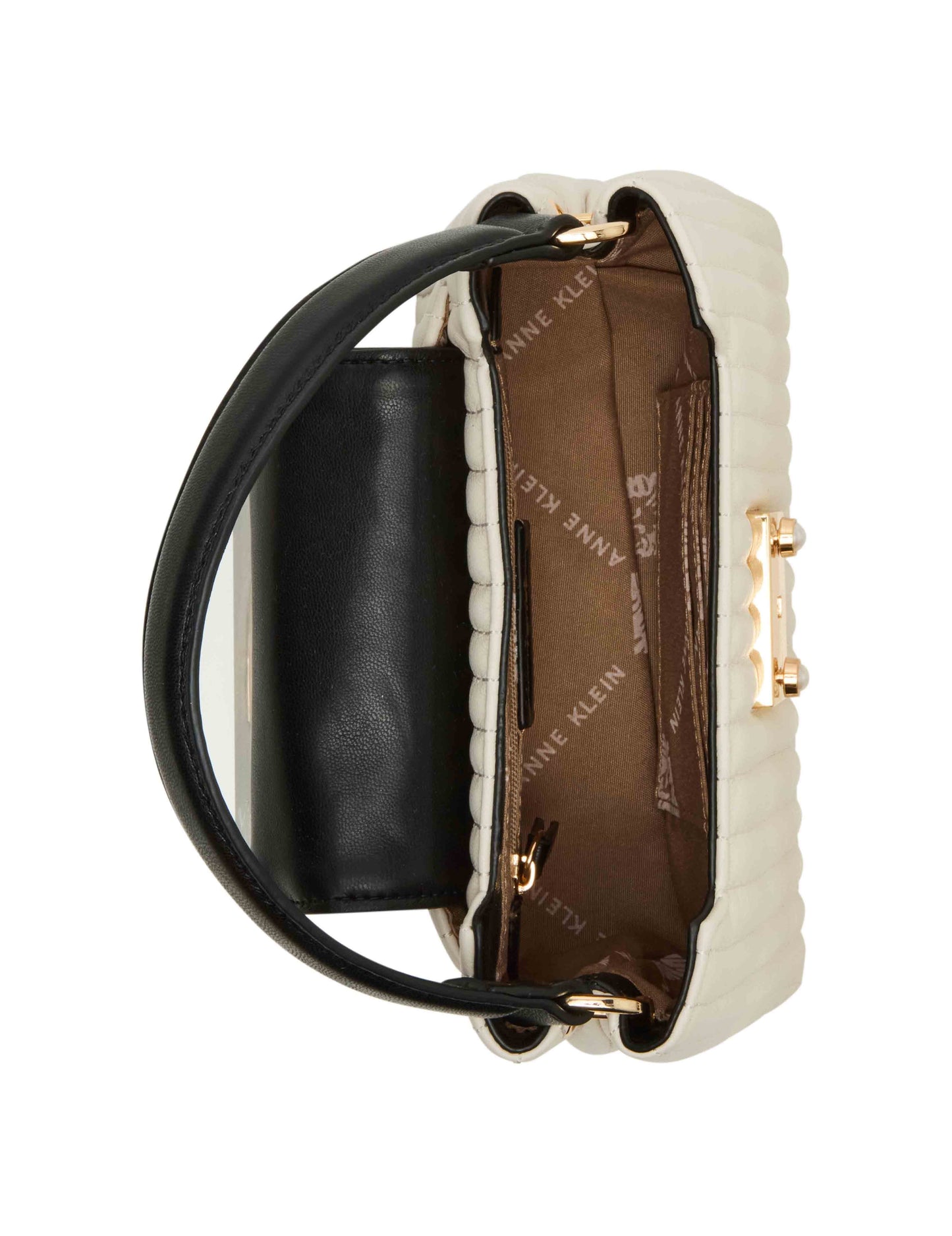 Colorblocked Small Satchel With Mirror And Detachable Strap