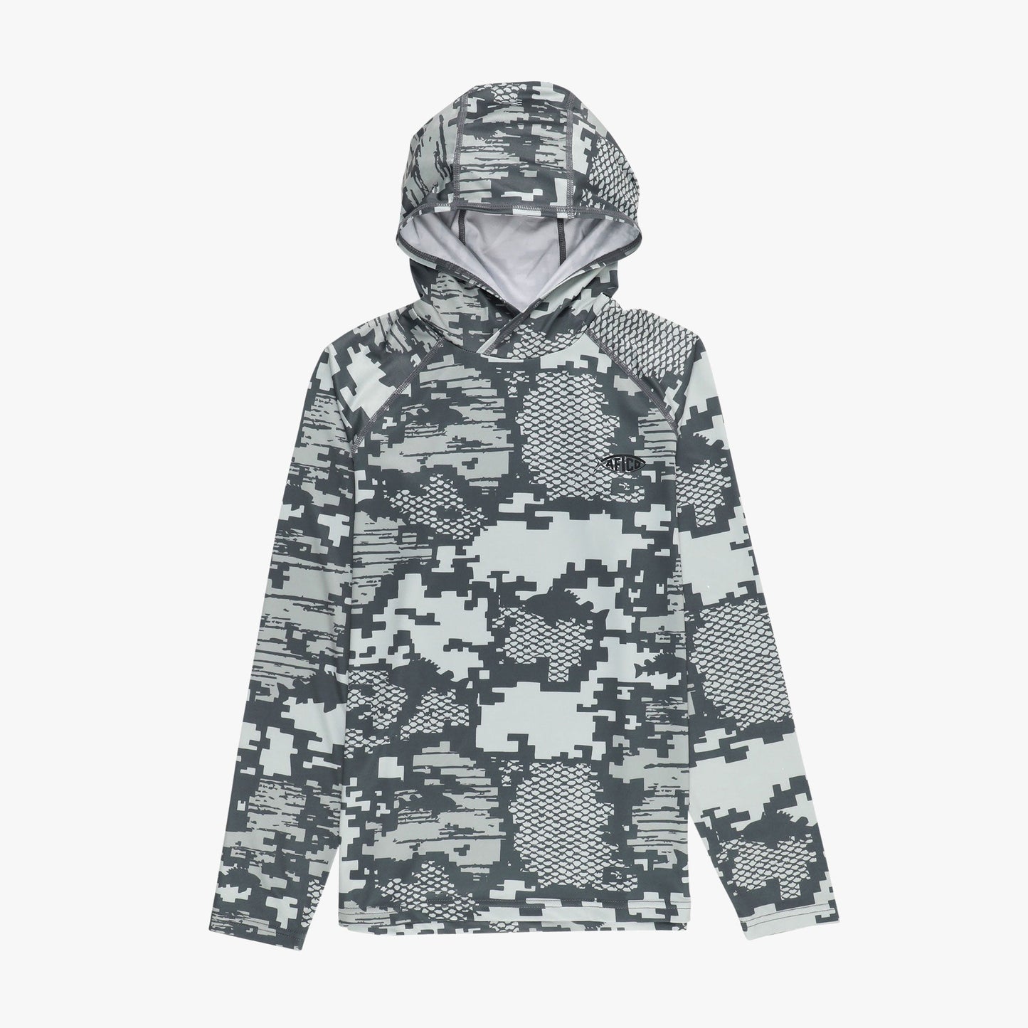 Youth Tactical Camo Hooded LS Performance Shirt
