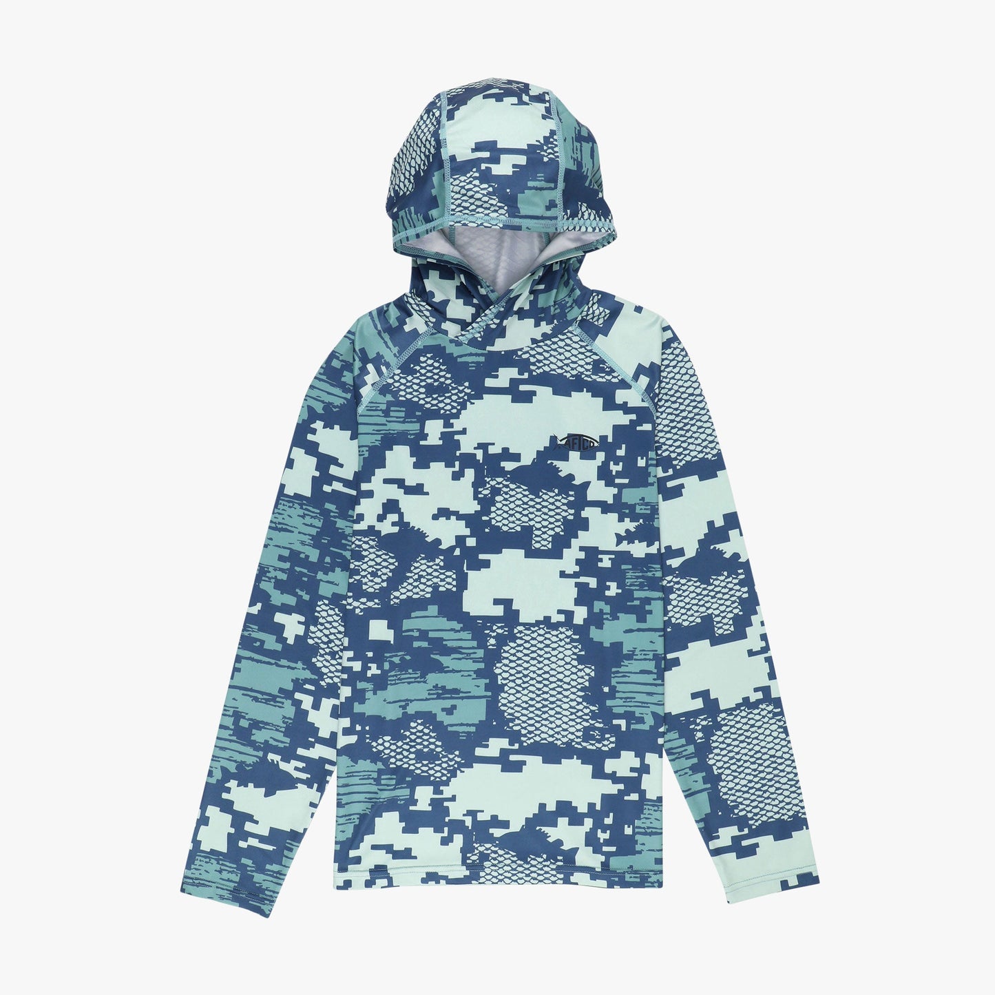 Youth Tactical Camo Hooded LS Performance Shirt