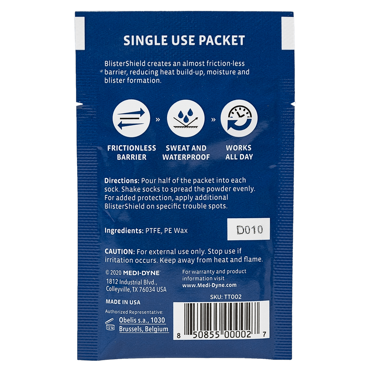 2Toms® BlisterShield® Travel Size Packets, 6-Pack