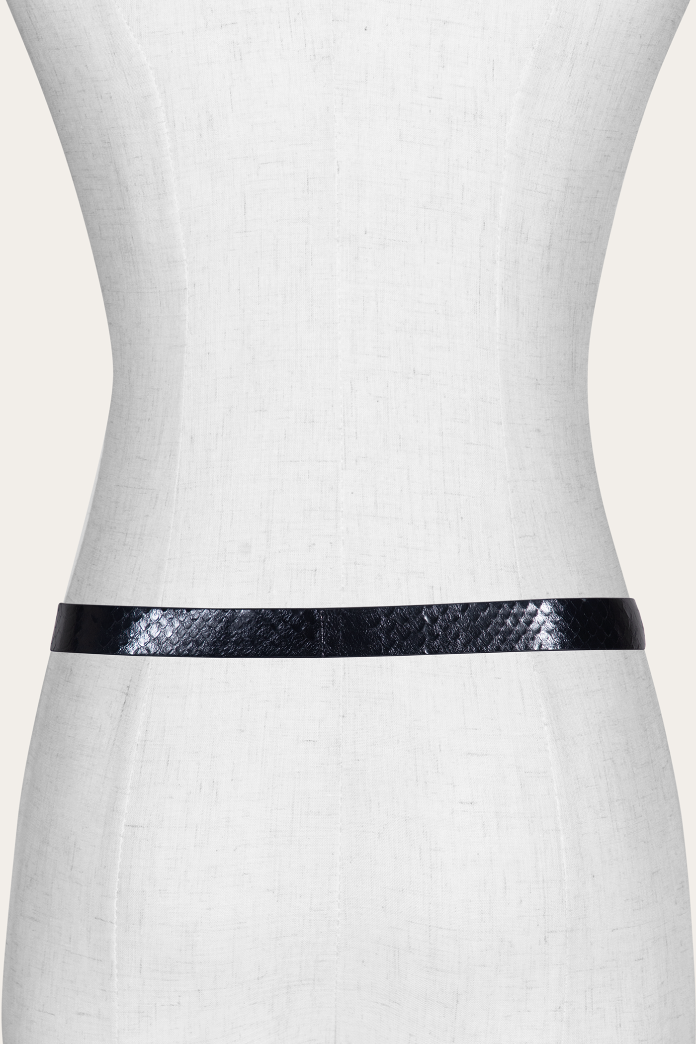 25 Mm Horseshoe Buckle Belt With Python