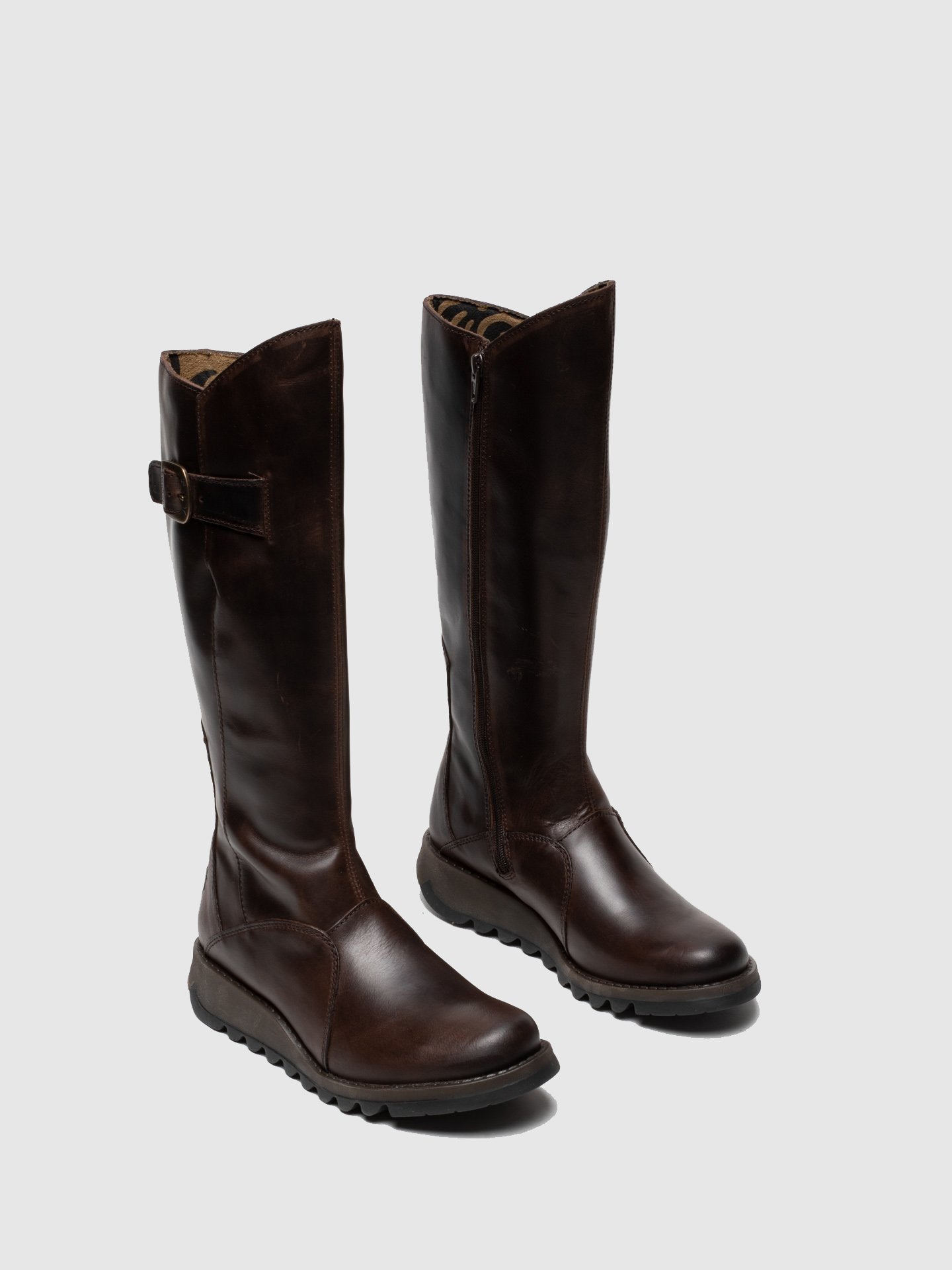 Zip Up Boots MOL 2 DK BROWN
