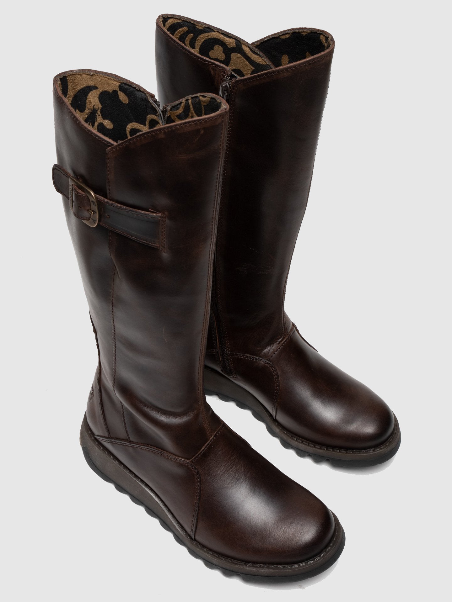 Zip Up Boots MOL 2 DK BROWN