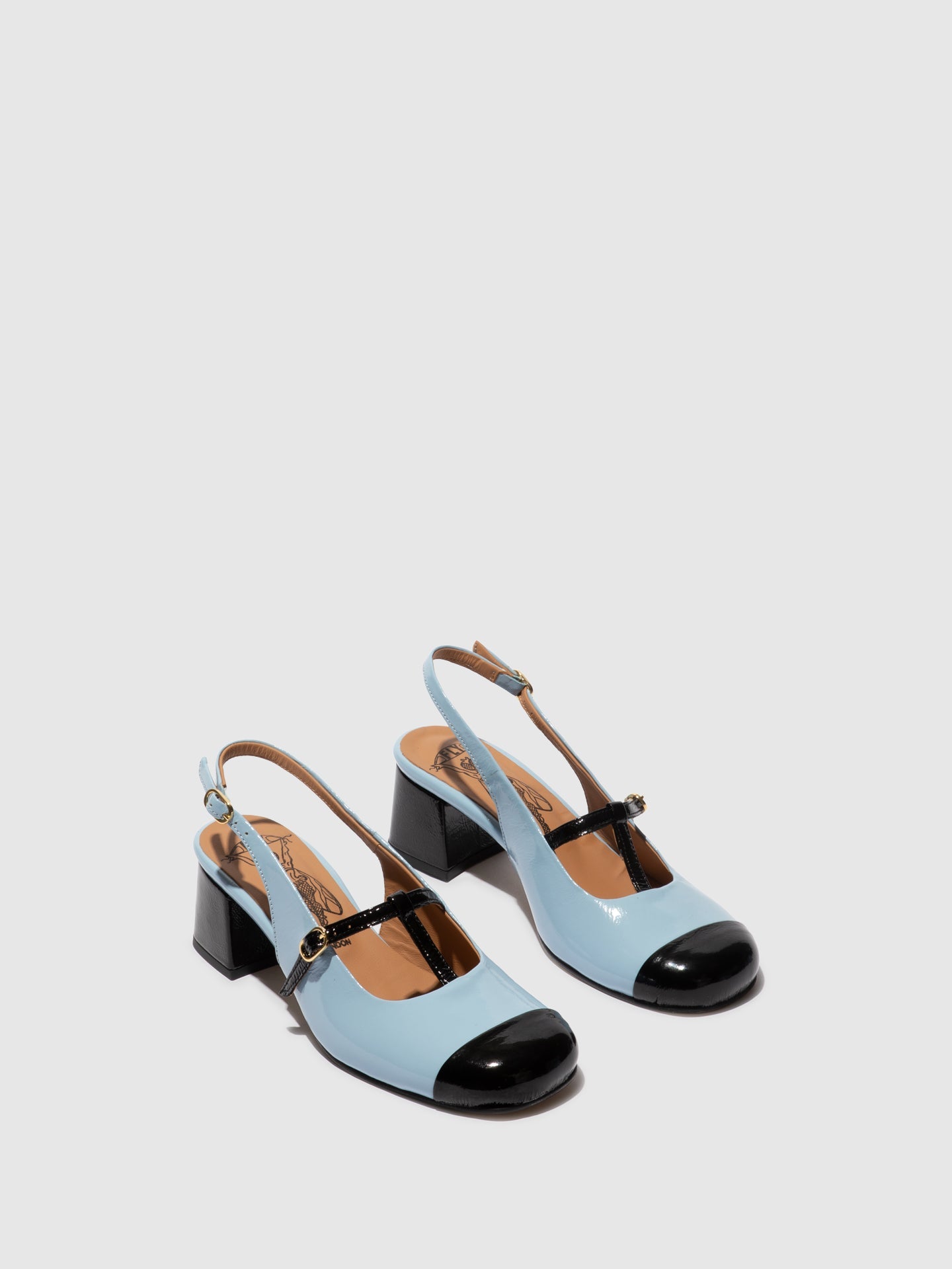 Sling-Back Sandals SOLN083FLY BLACK/ SKY BLUE