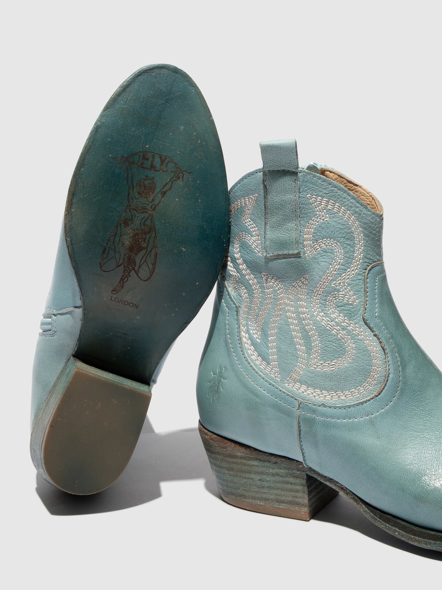 Cowboy Ankle Boots WAMI092FLY SKY BLUE