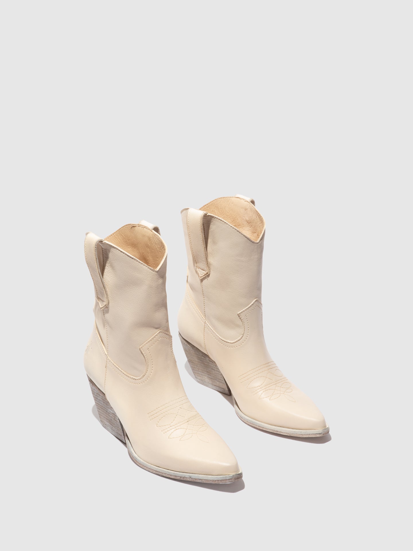 Cowboy Ankle Boots WOFY093FLY OFF-WHITE