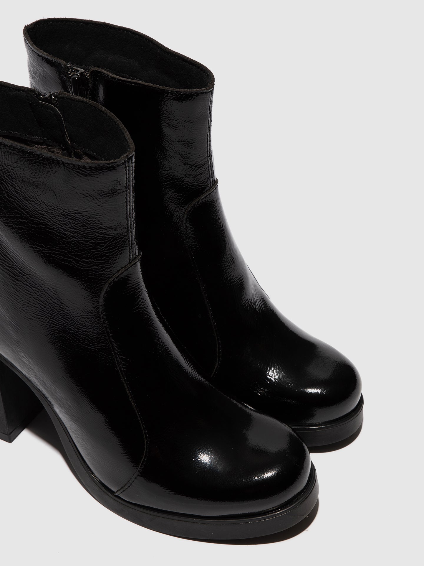Zip Up Ankle Boots SIJU331FLY BLACK