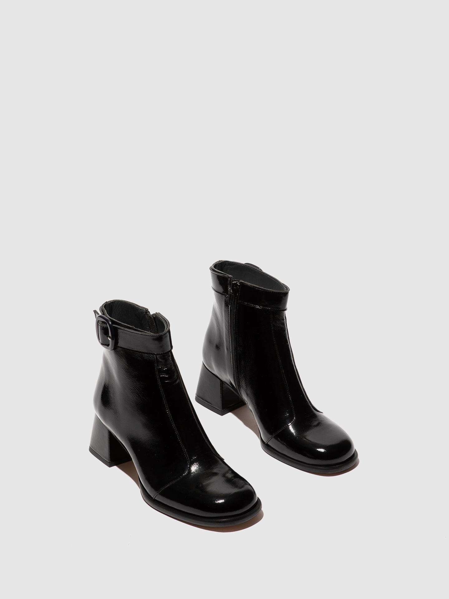 Zip Up Ankle Boots SIRT340FLY BLACK