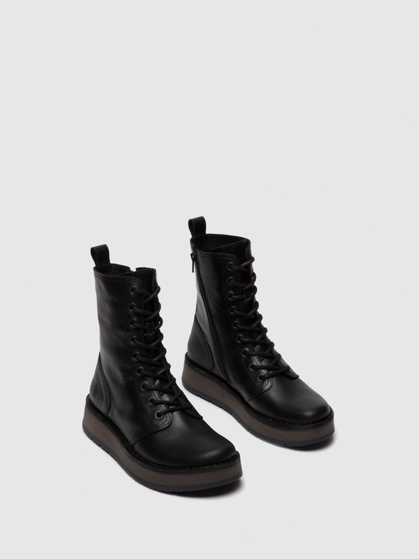 Lace-up Ankle Boots RAMI043FLY RUG BLACK