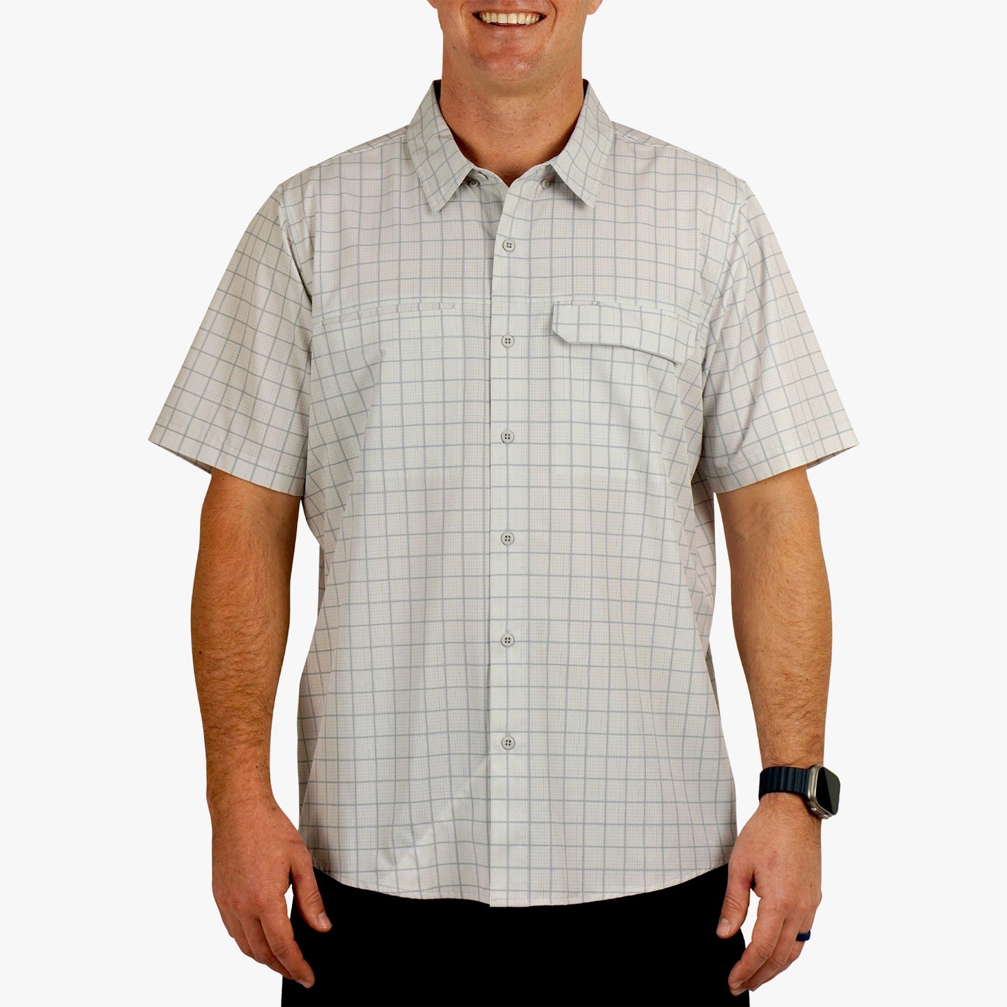 Air-O Mesh Printed SS Button Down Shirt