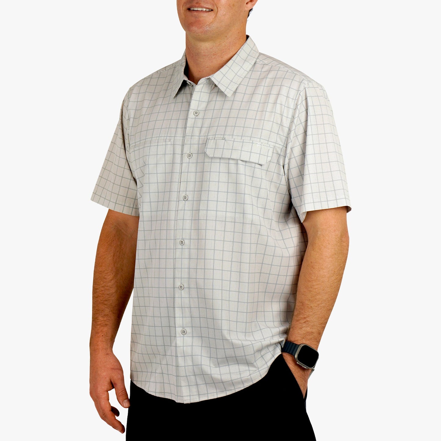Air-O Mesh Printed SS Button Down Shirt