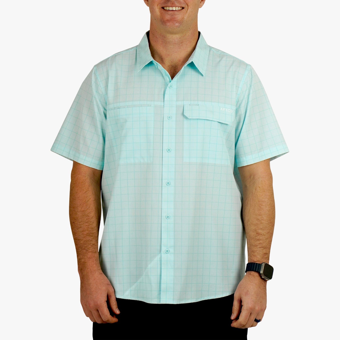 Air-O Mesh Printed SS Button Down Shirt
