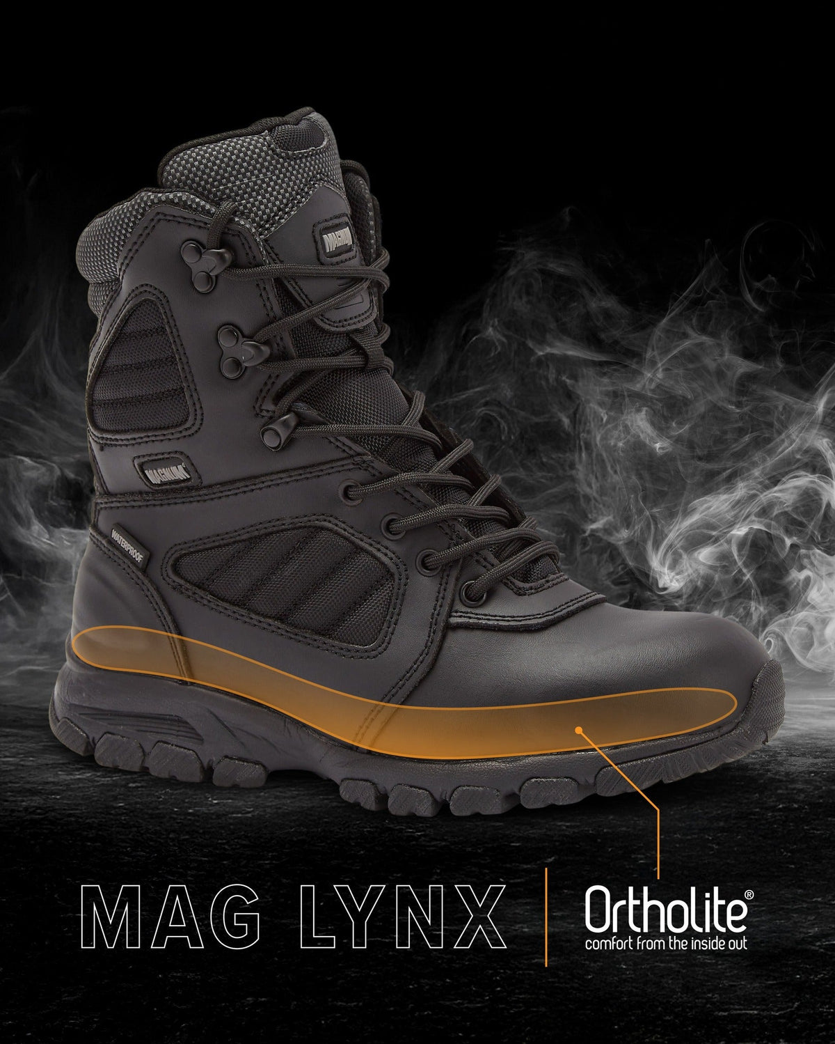 MAG LYNX 8" Police & Law Enforcement Tactical Boot SZ WP