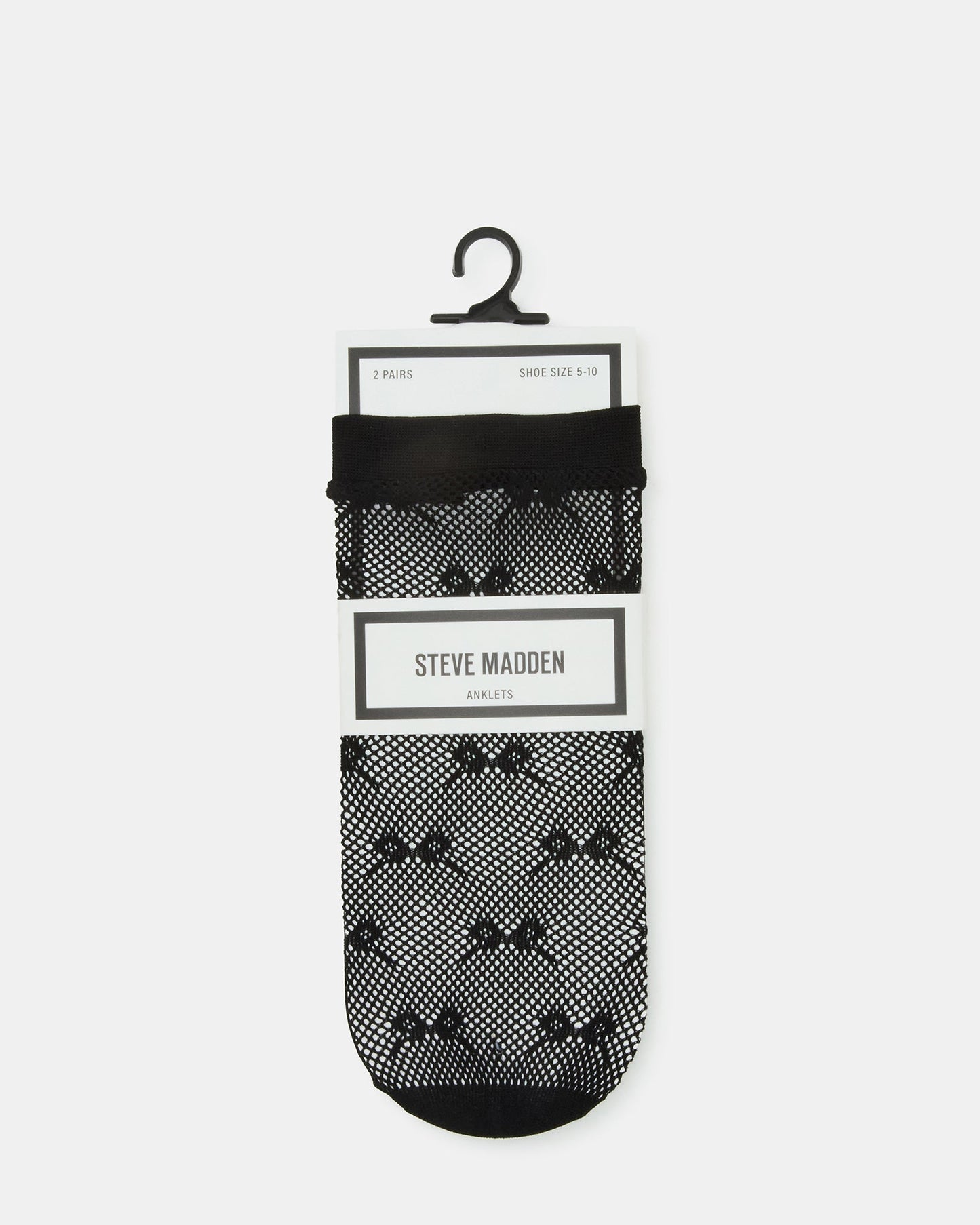 2 PACK BOW FISHNET ANKLET SOCKS BLACK