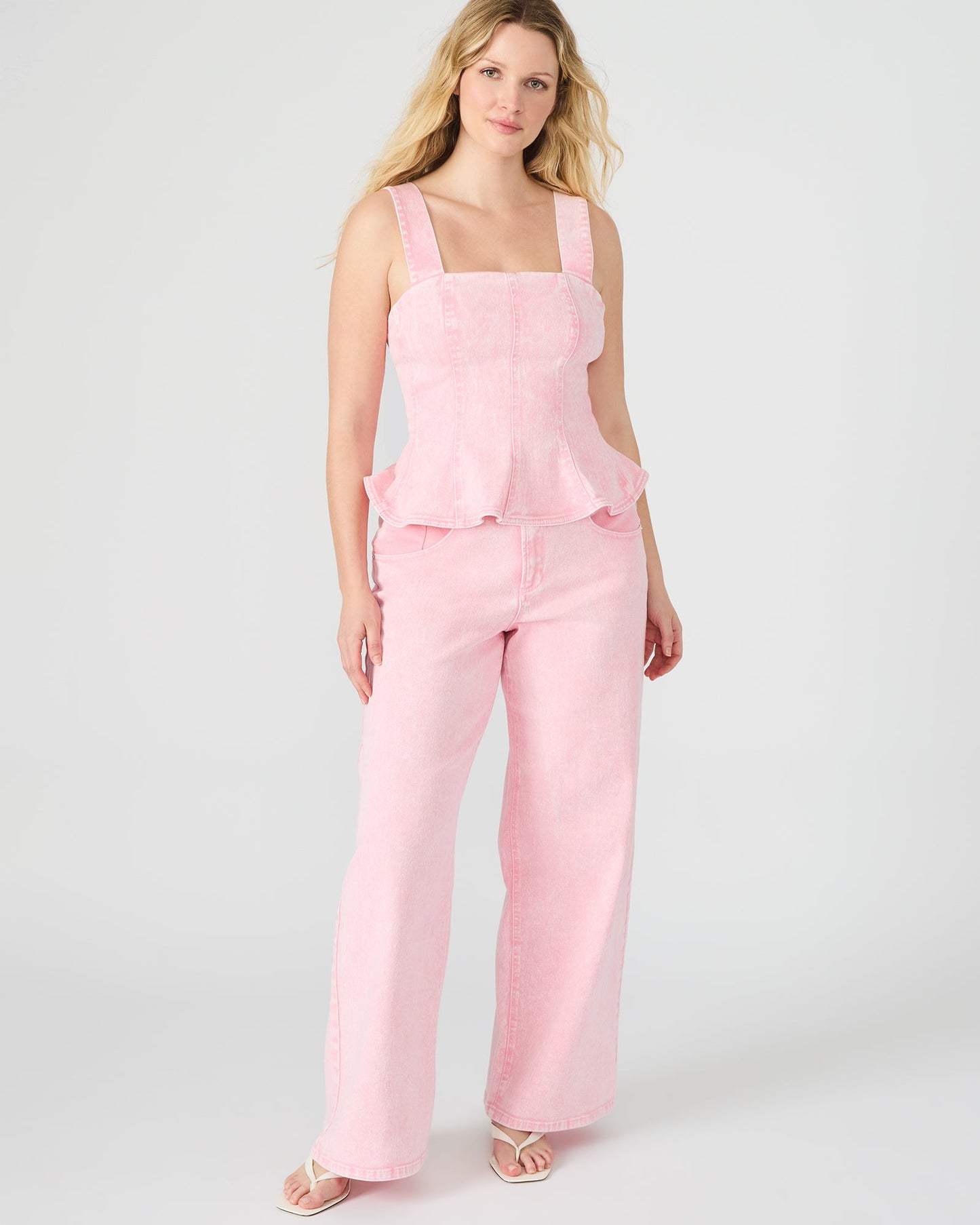 PENELOPI DENIM TOP PINK