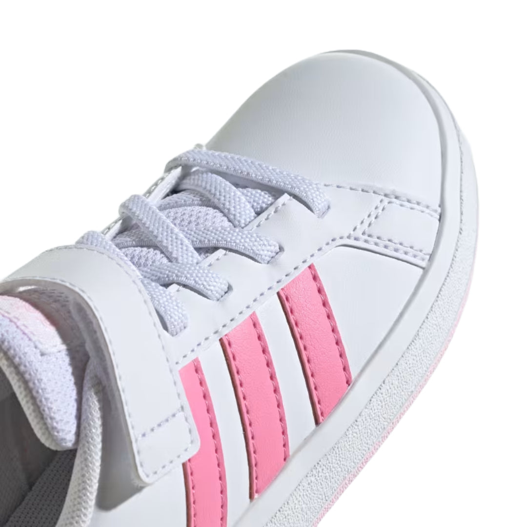 adidas Unisex Kid's Grand Court 2.0 Elastic Lace Shoes