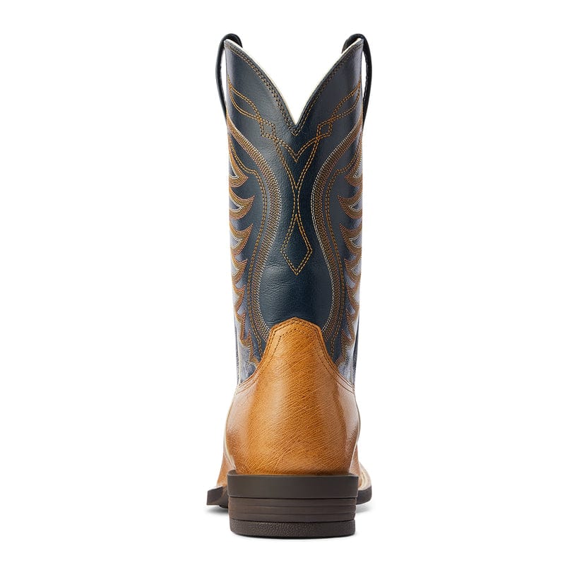 Ariat Men's Reckoning Antique Saddle SQ Ostrich Square Toe Exotic Western Boots 10042472