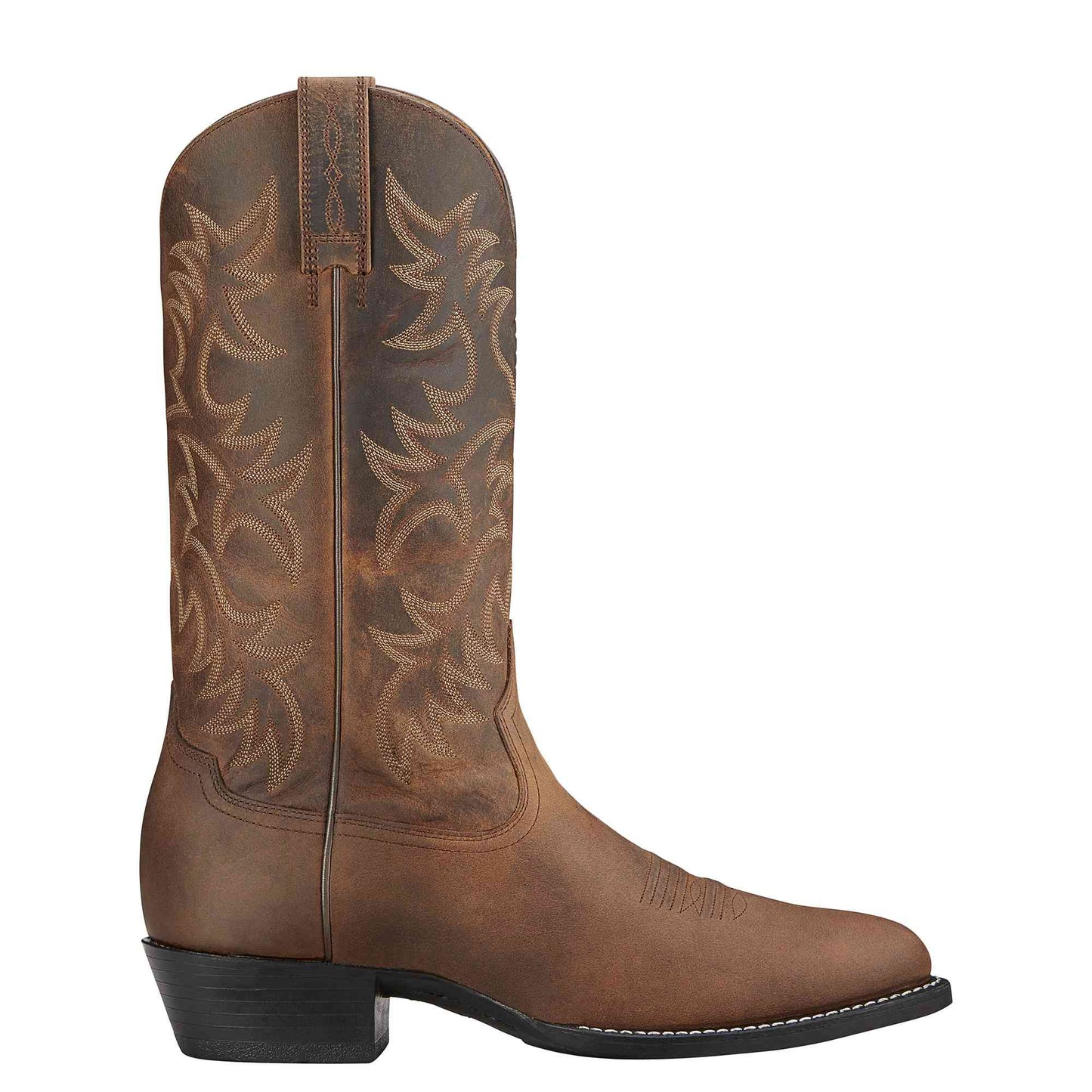 Ariat Men's Heritage Distressed Brown R Toe Western Boots 10002204