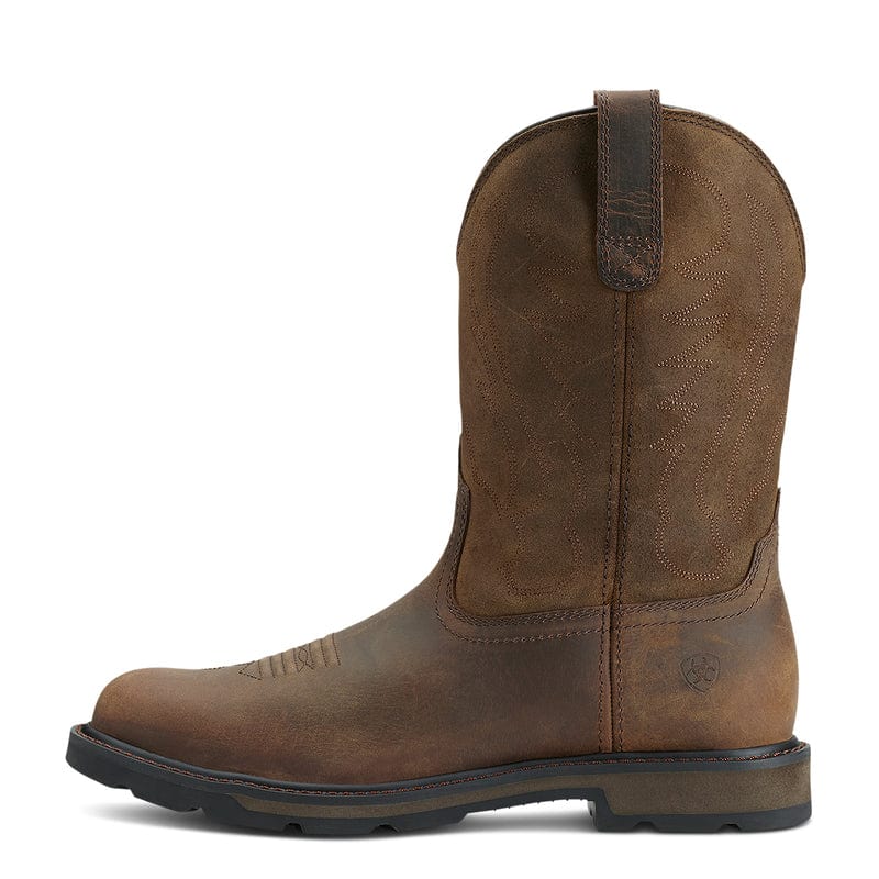Ariat Men's Groundbreaker Brown Round Toe Work Boots 10014238