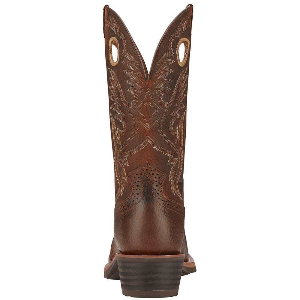 Heritage Roughstock Embroidered Square Toe Pull On Cowboy Boots - SundialHeritage Roughstock Embroidered Square Toe Pull On Cowboy Boots