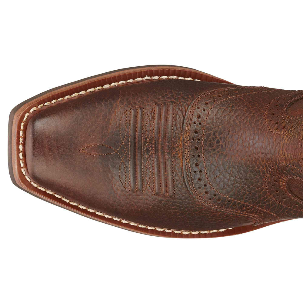 Heritage Roughstock Embroidered Square Toe Pull On Cowboy Boots - SundialHeritage Roughstock Embroidered Square Toe Pull On Cowboy Boots