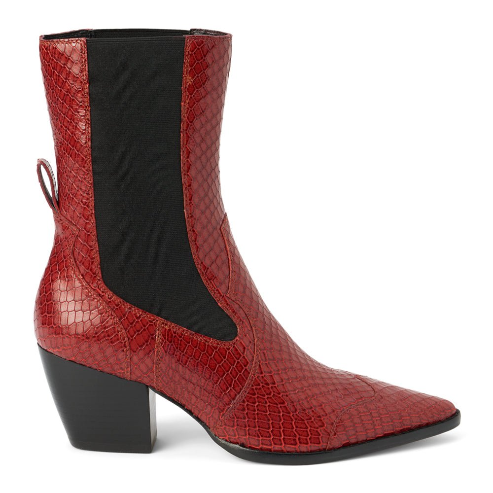Keith Metallic Snake Pointed Toe Chelsea Boots - SundialKeith Metallic Snake Pointed Toe Chelsea Boots