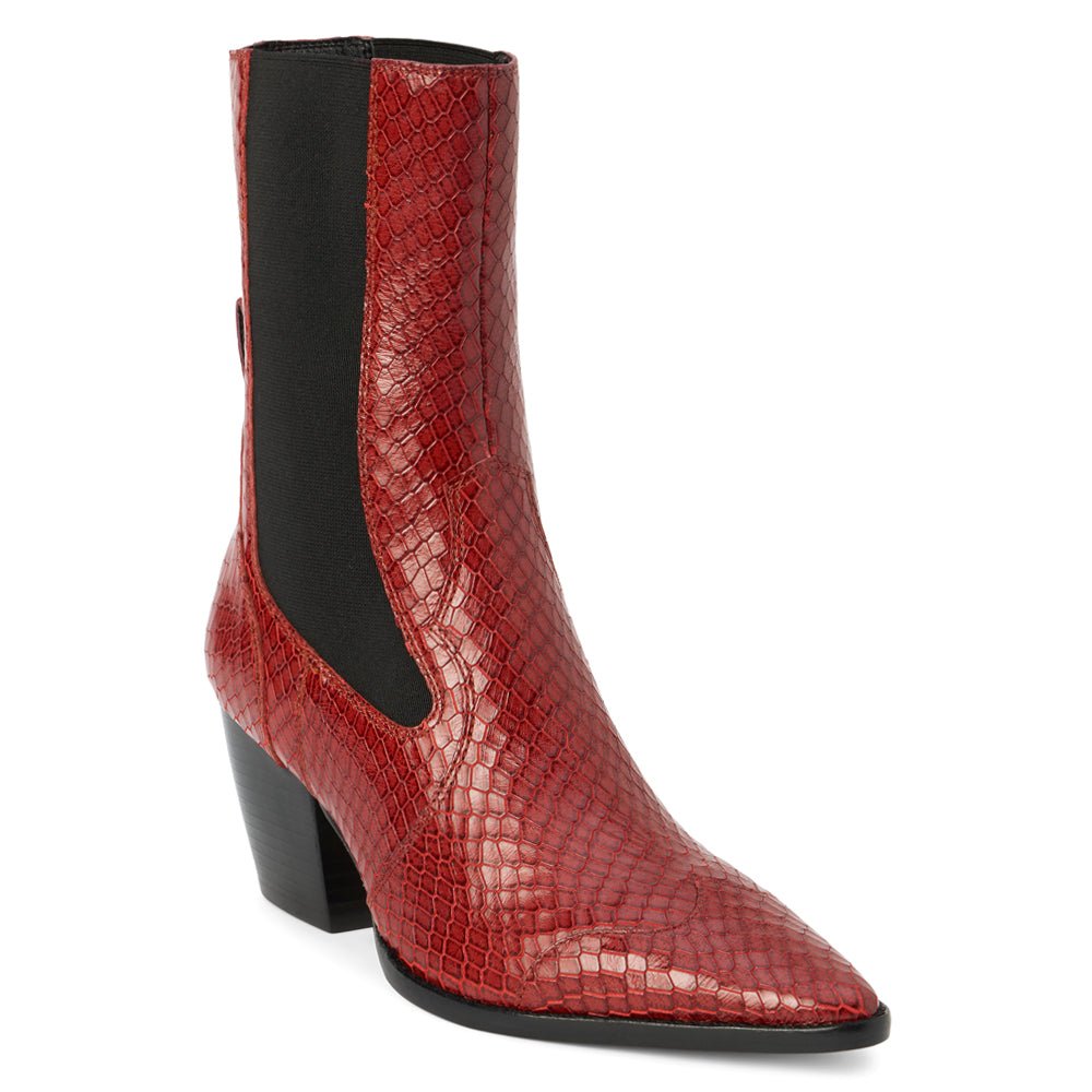 Keith Metallic Snake Pointed Toe Chelsea Boots - SundialKeith Metallic Snake Pointed Toe Chelsea Boots