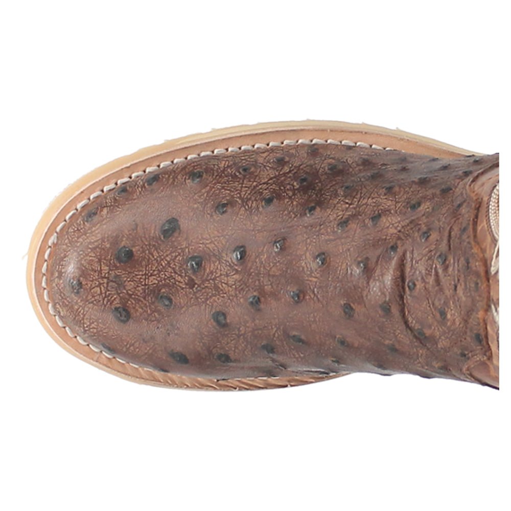 Kiwi Embroidered Ostrich Round Toe Cowboy Boots - SundialKiwi Embroidered Ostrich Round Toe Cowboy Boots