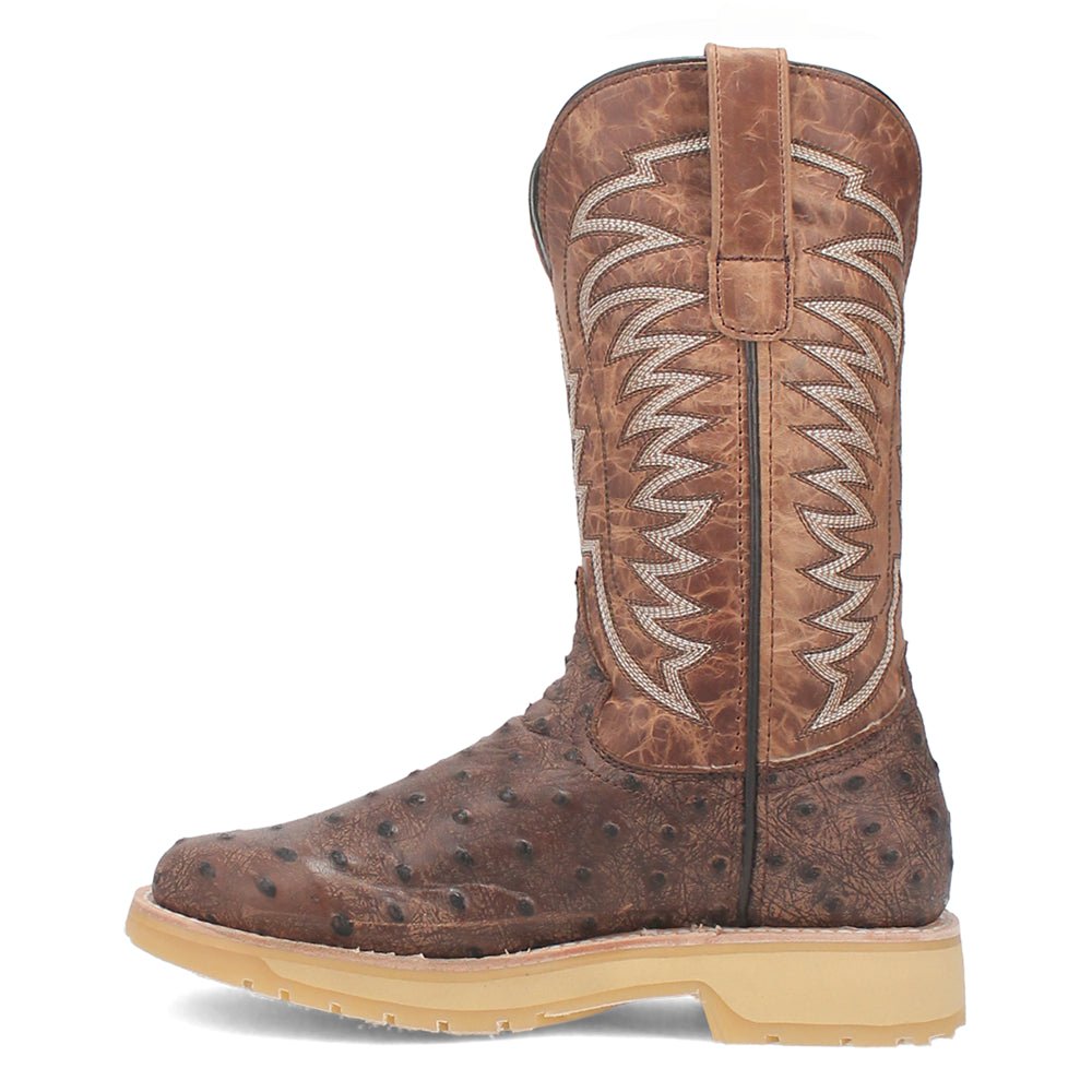 Kiwi Embroidered Ostrich Round Toe Cowboy Boots - SundialKiwi Embroidered Ostrich Round Toe Cowboy Boots