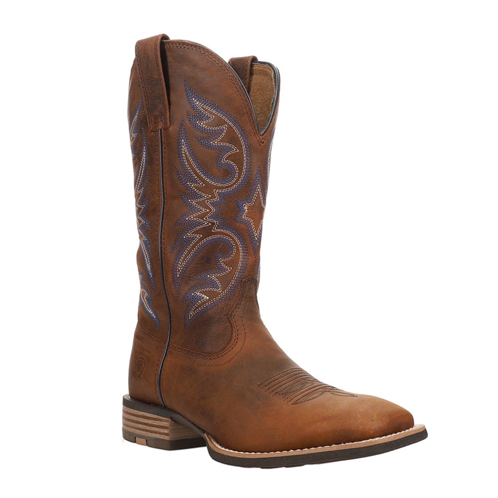 Ricochet Embroidered Square Toe Pull On Cowboy Boots - SundialRicochet Embroidered Square Toe Pull On Cowboy Boots
