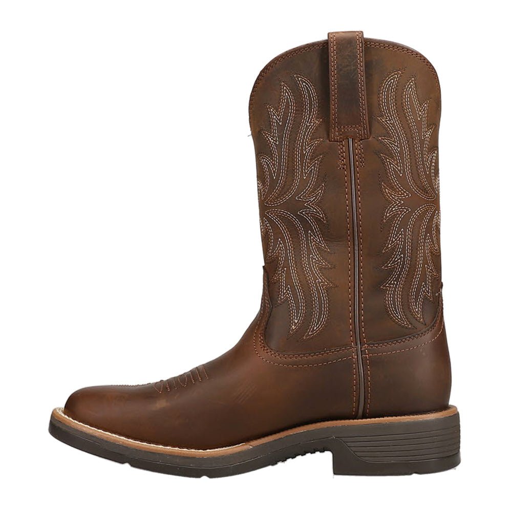 Ridgeback Embroidered Square Toe Pull On Cowboy Boots - SundialRidgeback Embroidered Square Toe Pull On Cowboy Boots