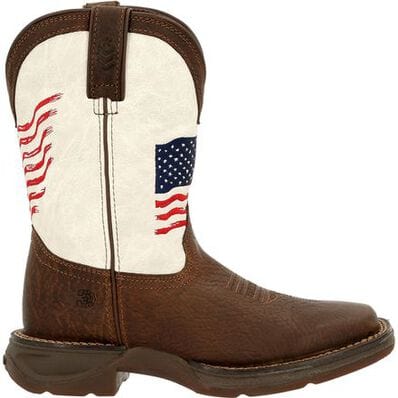 Durango Big Kids Lil' Rebel Distressed Flag Western Boots DBT0234Y