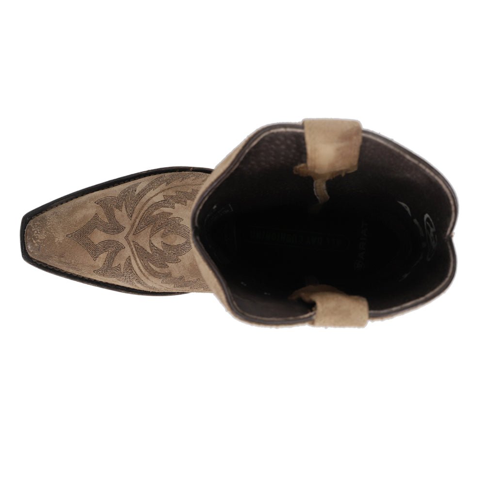 Ryman Embroidered Snip Toe Pull On Cowboy Boots - SundialRyman Embroidered Snip Toe Pull On Cowboy Boots