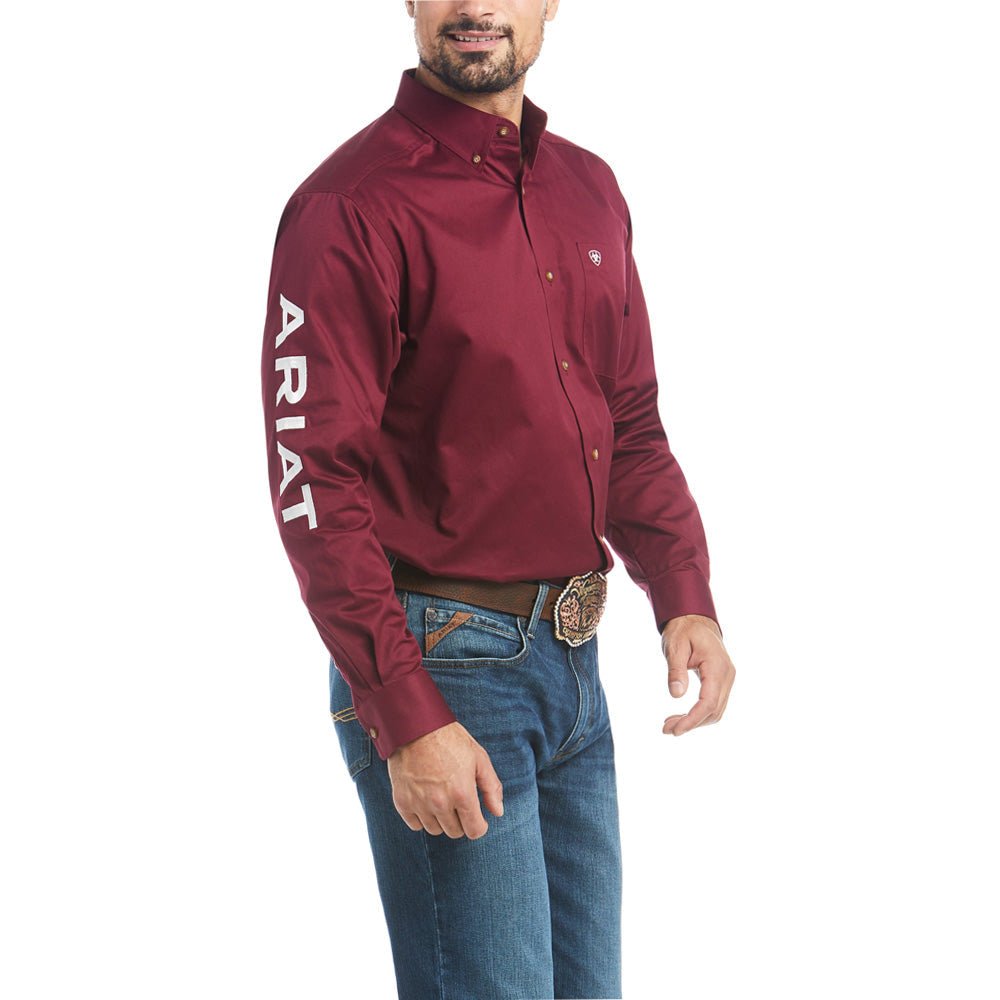 Team Logo Collared Long Sleeve Button Up Shirt - SundialTeam Logo Collared Long Sleeve Button Up Shirt
