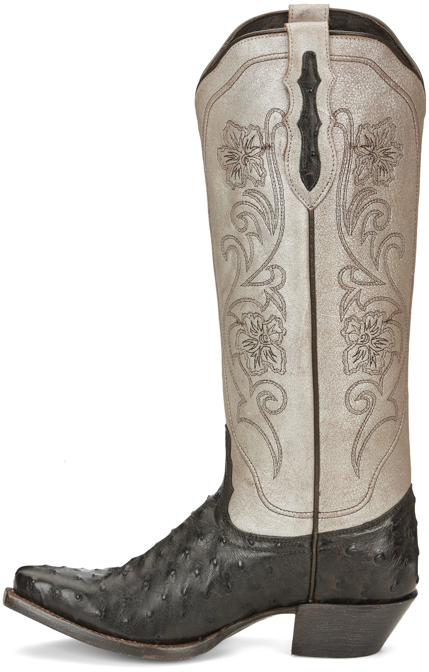 Tony Lama Women's Vaqueras Ines Full Quill Ostrich Mink Western Boots VF3055