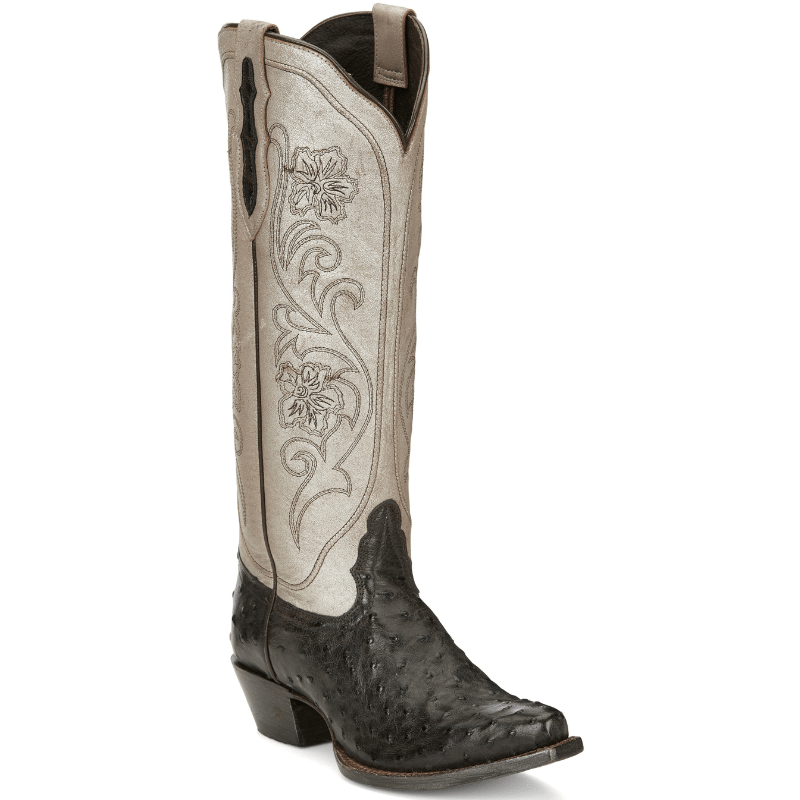 Tony Lama Women's Vaqueras Ines Full Quill Ostrich Mink Western Boots VF3055