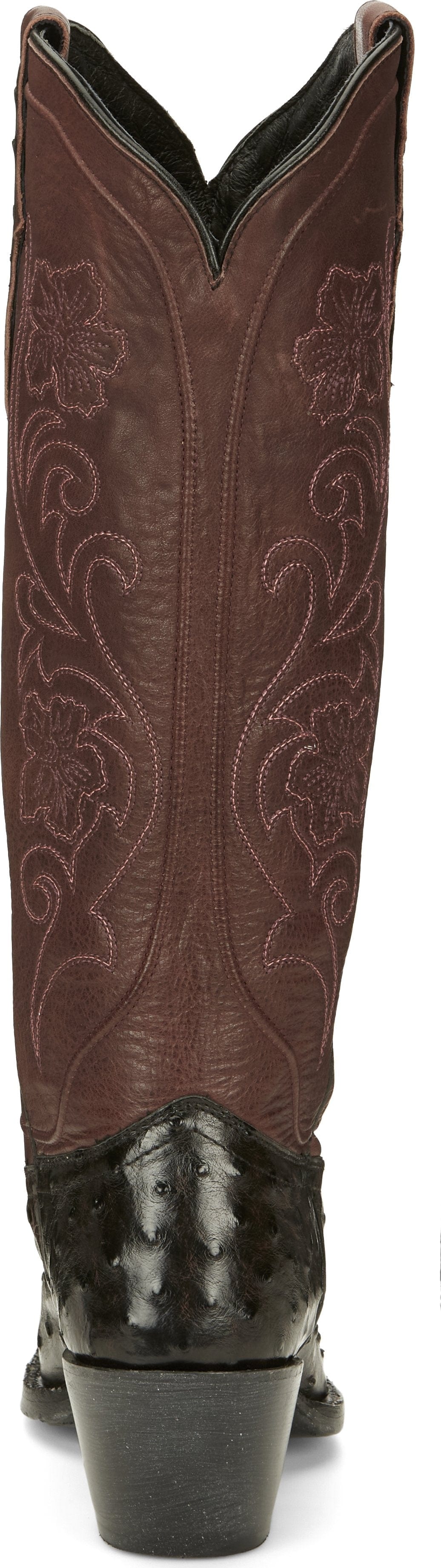 Tony Lama Women's Vaqueras Ines Black Cherry Full Quill Ostrich Western Boots VF3056