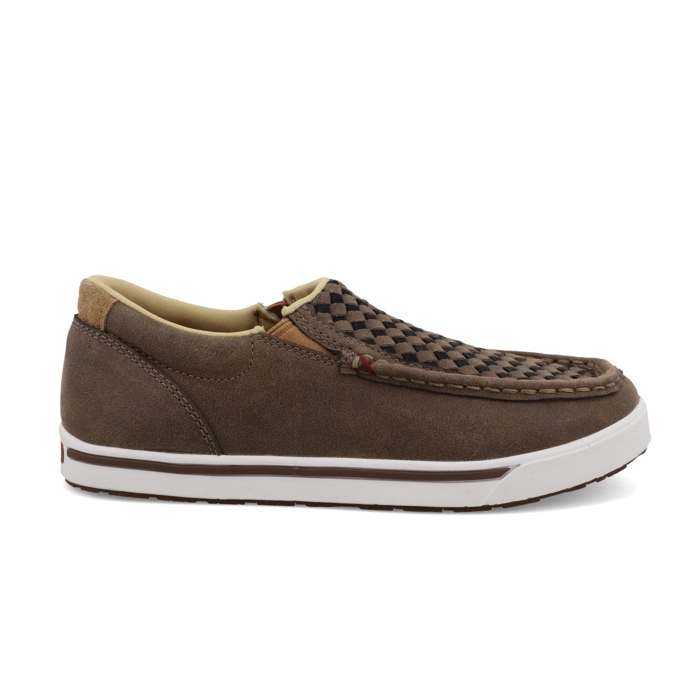 Twisted X Kids Taupe Grey & Black Slip On Kicks Shoe YCA0015