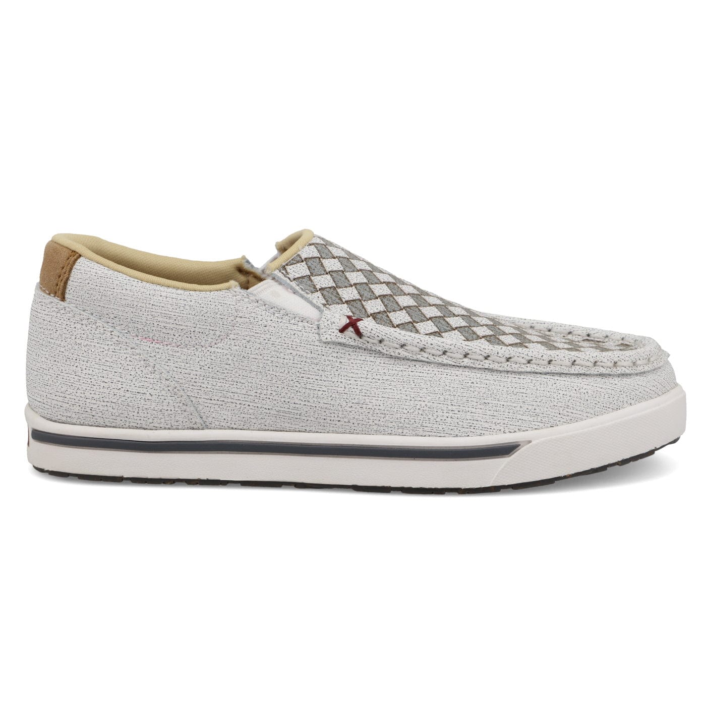 Twisted X Kids White & Grey Slip On Kicks Shoe YCA0022