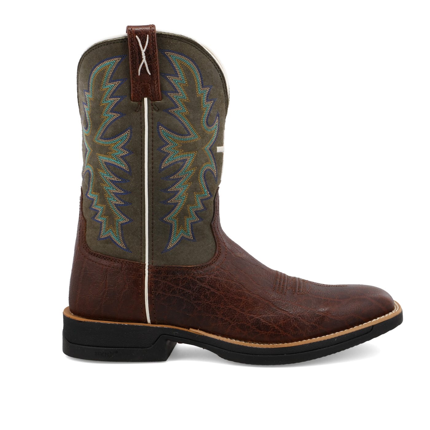 Twisted X Men's Brown & Green Tech X Western Boot MXW0004