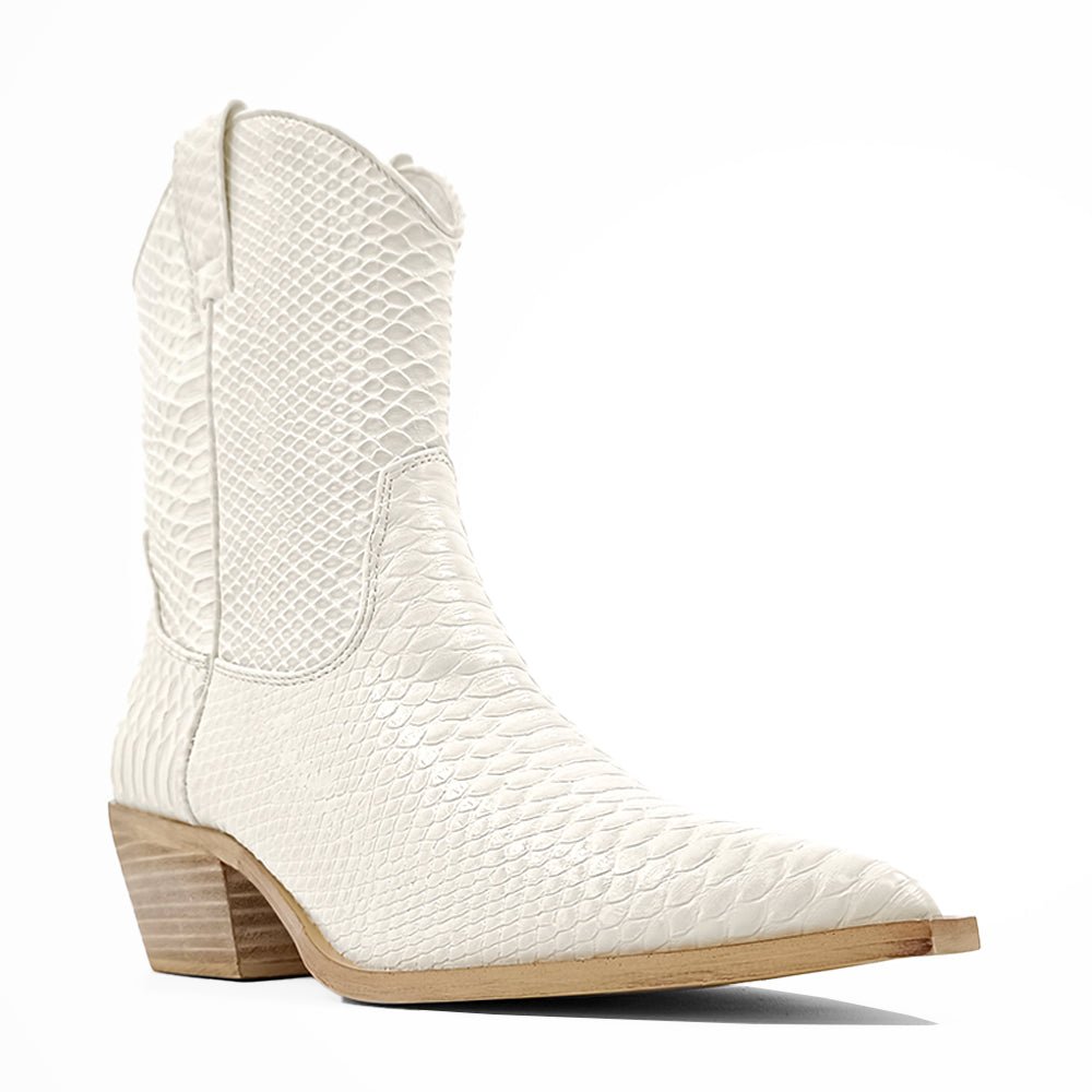 Zouzou Snake Print Pointed Toe Cowboy Boots - SundialZouzou Snake Print Pointed Toe Cowboy Boots