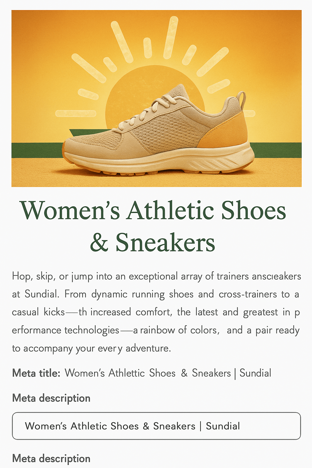 Women’s Athletic Shoes & Sneakers - Sundial