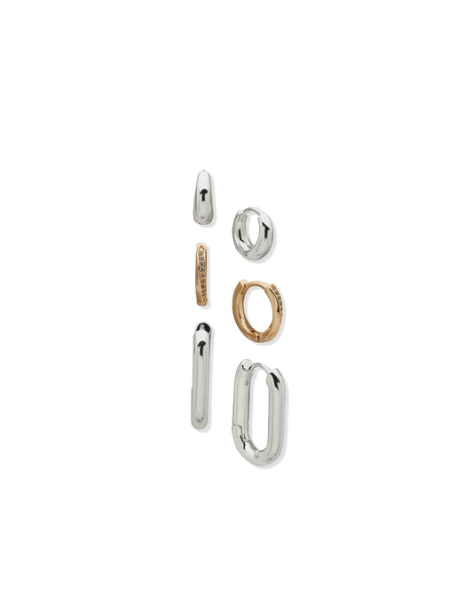 Art Deco Trio Hoops