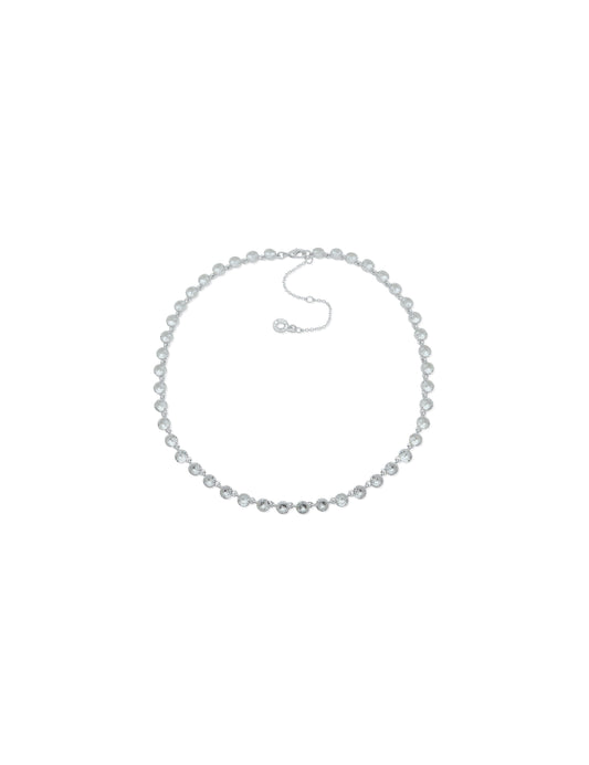 16IN Silver CZ Collar Necklace