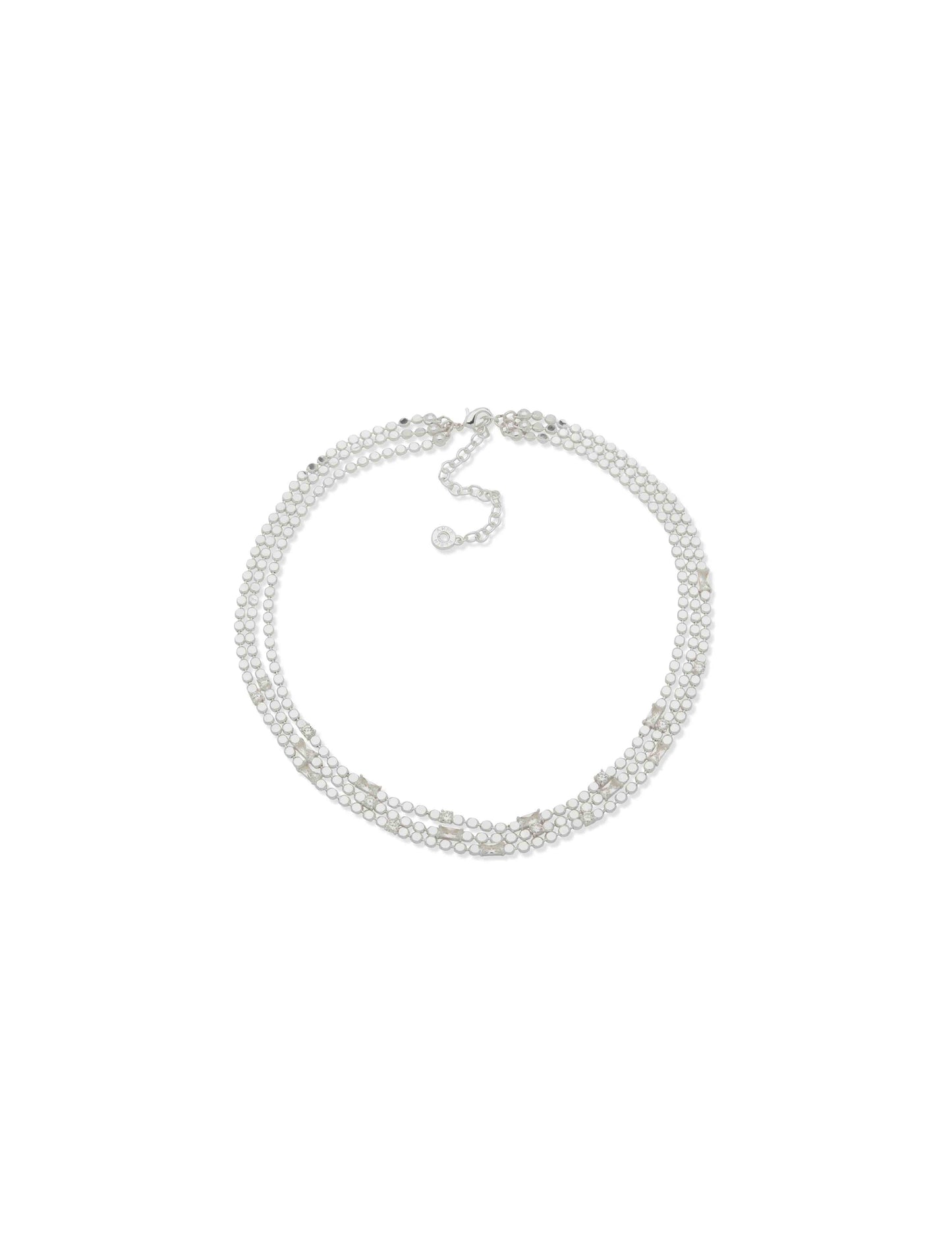 Multirow Baguette Necklace