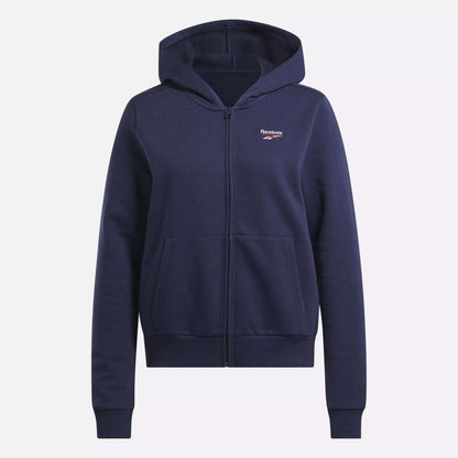 Women's Reebok Identity Small Logo Fleece Full-Zip Hoodie