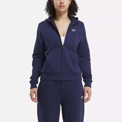 Women's Reebok Identity Small Logo Fleece Full-Zip Hoodie