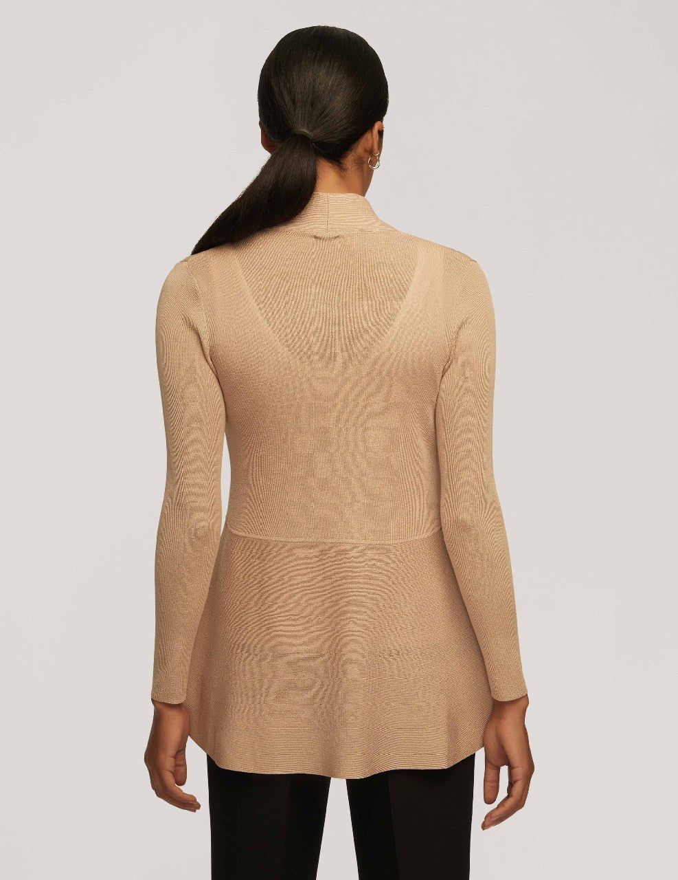 Long Cardigan With Waist Seam